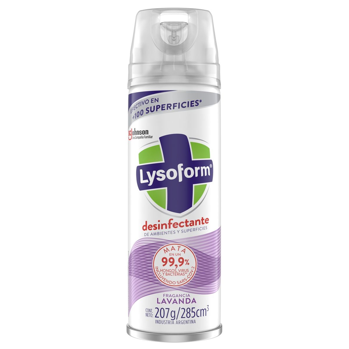 LYSOFORM - Desinfectante Aerosol de Ambientes y Elimina Olores Lysoform Lavanda 285 ml