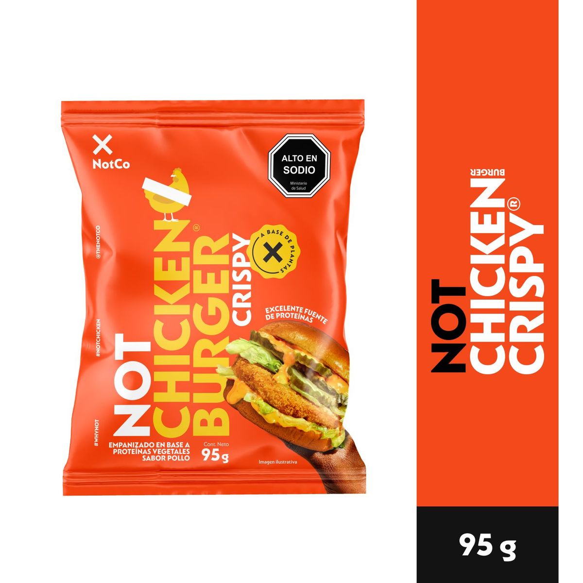 NOT CHICKEN - Hamburguesa Vegetal NotChicken Burger Crispy Congelada 95 gr