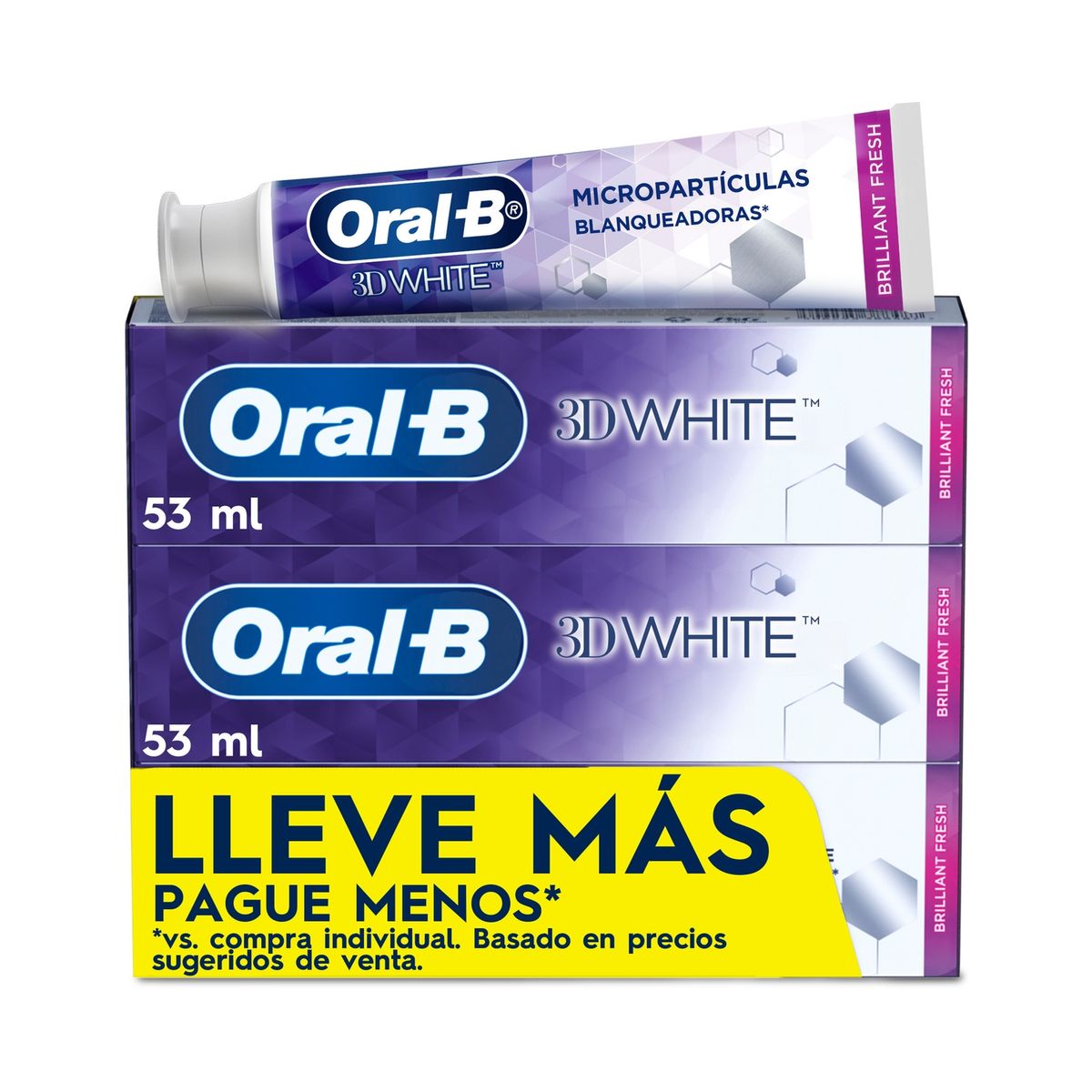 ORAL B - Pasta de Dientes Oral-B 3D White Brilliant Fresh