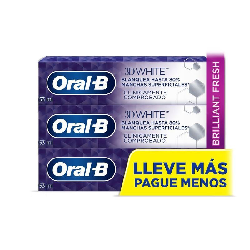 ORAL B - Pasta de Dientes Oral-B 3D White Brilliant Fresh