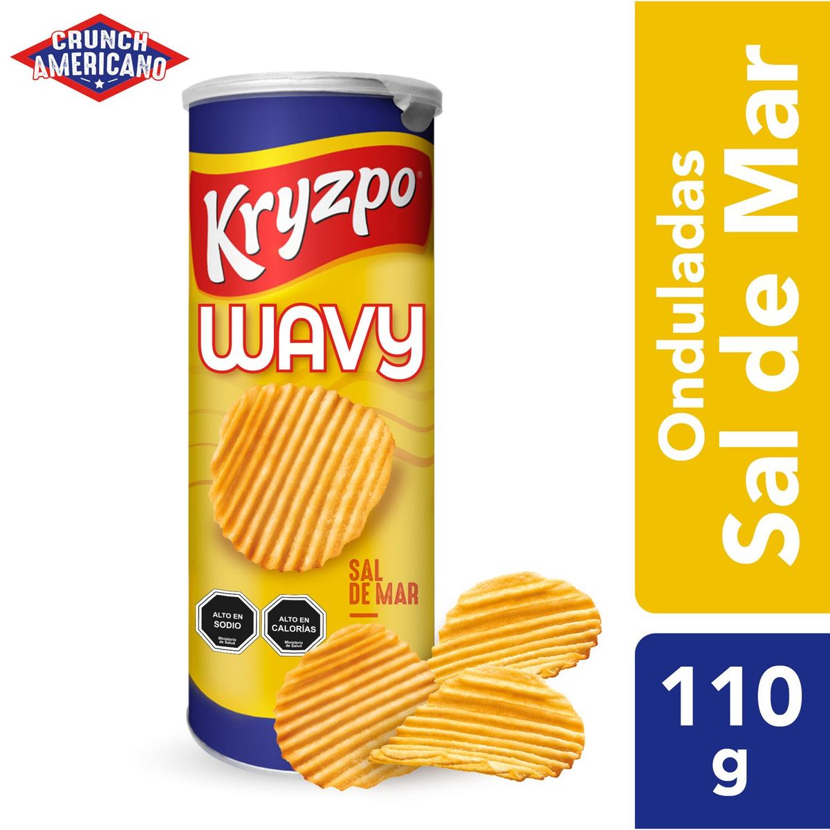 KRYZPO - Papas Fritas Sal De Mar Wavy