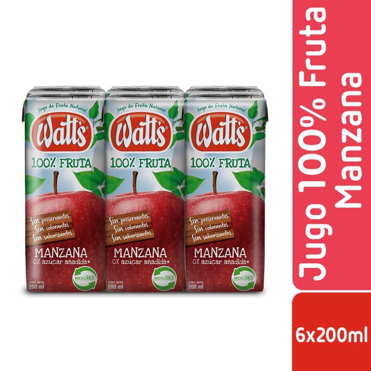 WATTS - Jugo 100% Manzana