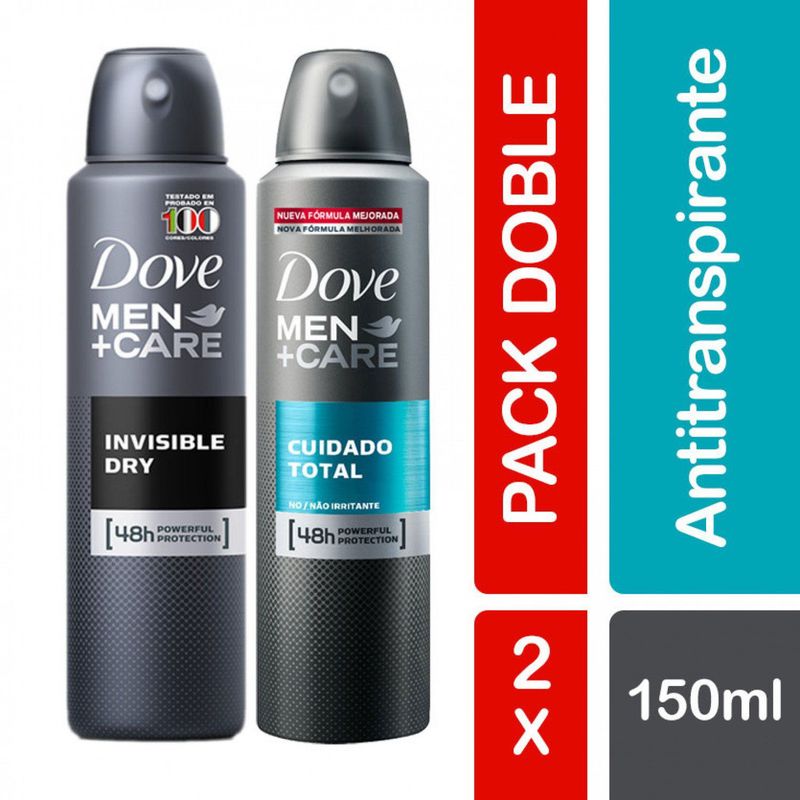 DOVE - Desodorante en Aerosol Men Invisible Dry y Cuidado Total