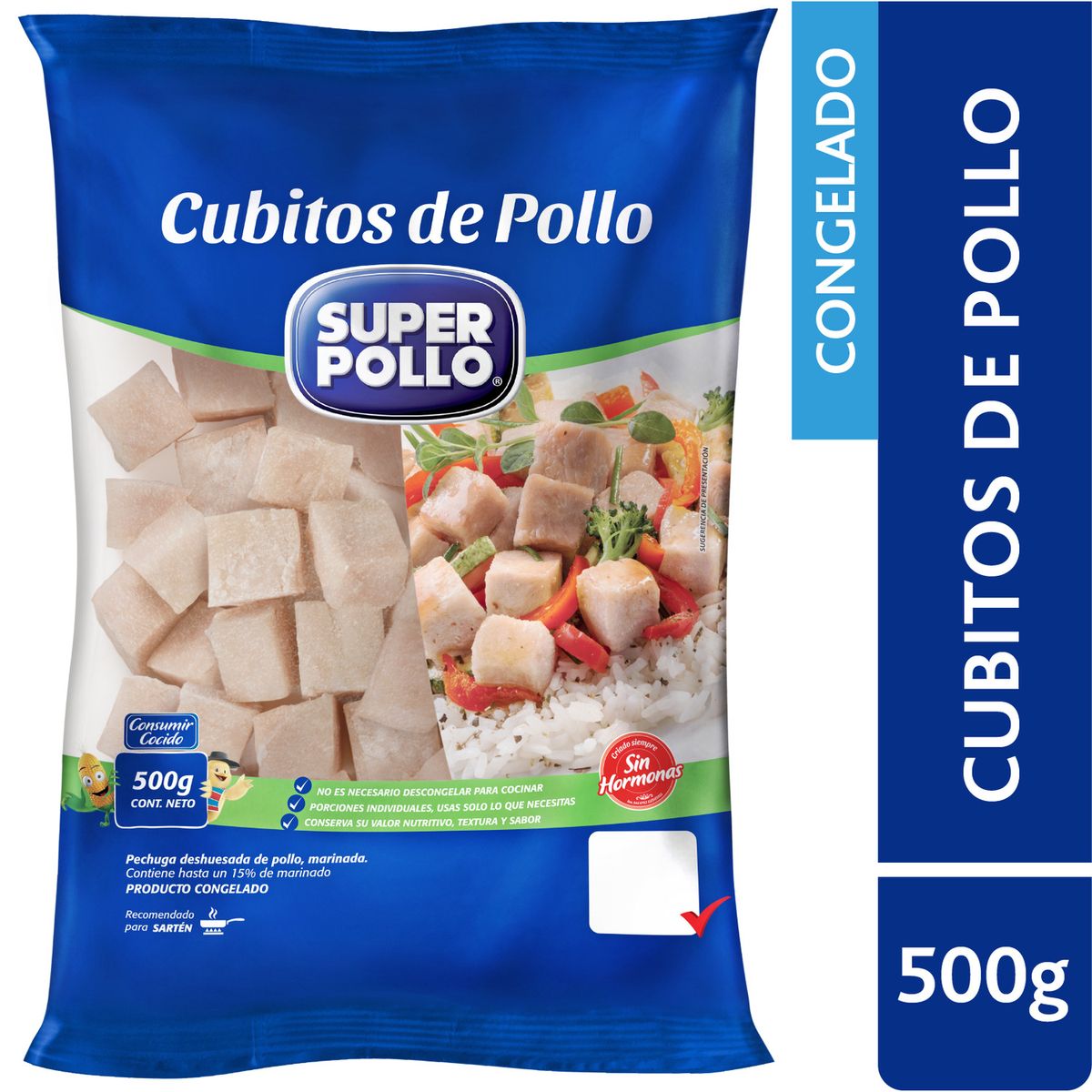 SUPER POLLO - Cubitos de Pollo Congelados