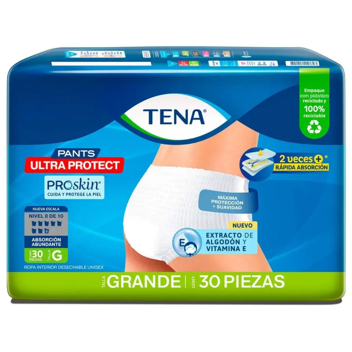 TENA - Pañal Adulto Pants Ultra Protect Talla G
