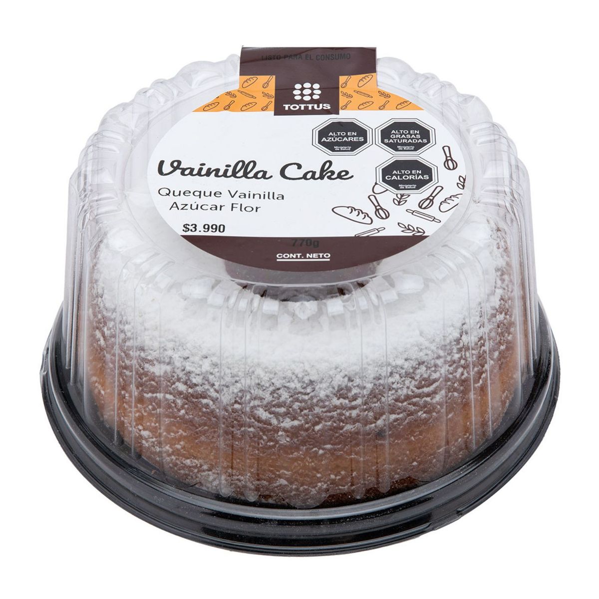 TOTTUS - Queque de Vainilla Tottus 770 g