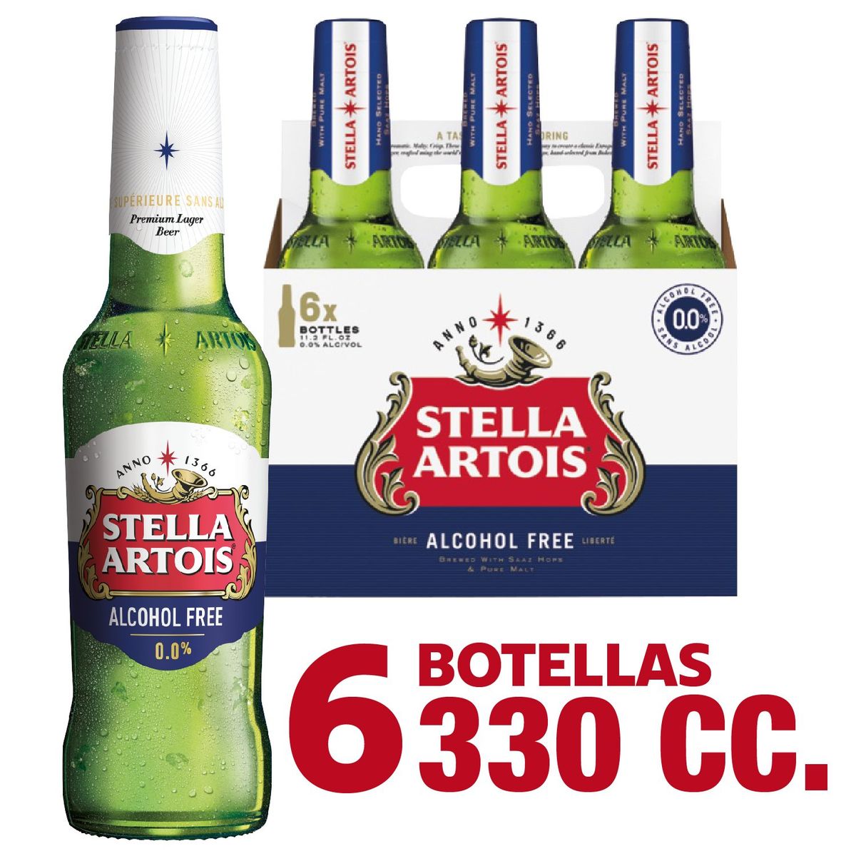STELLA ARTOIS - SIXPACK CER S/A STELLA ARTOIS 330ML