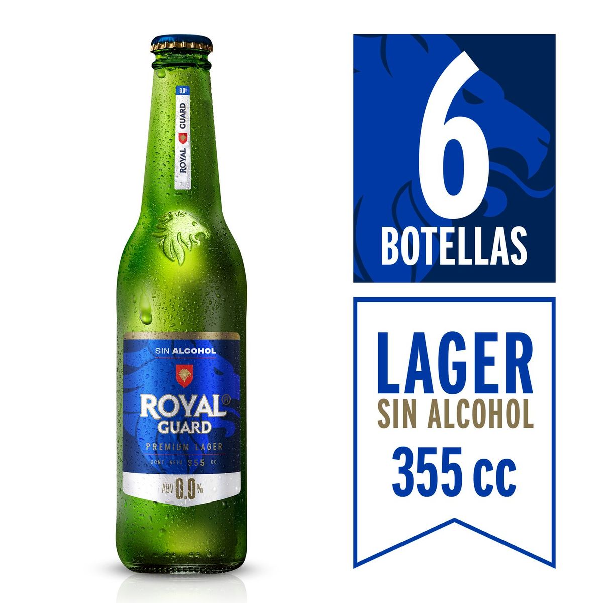 ROYAL GUARD - SIXPACK CERVEZA BOTELLA 0G ROYAL 355ML