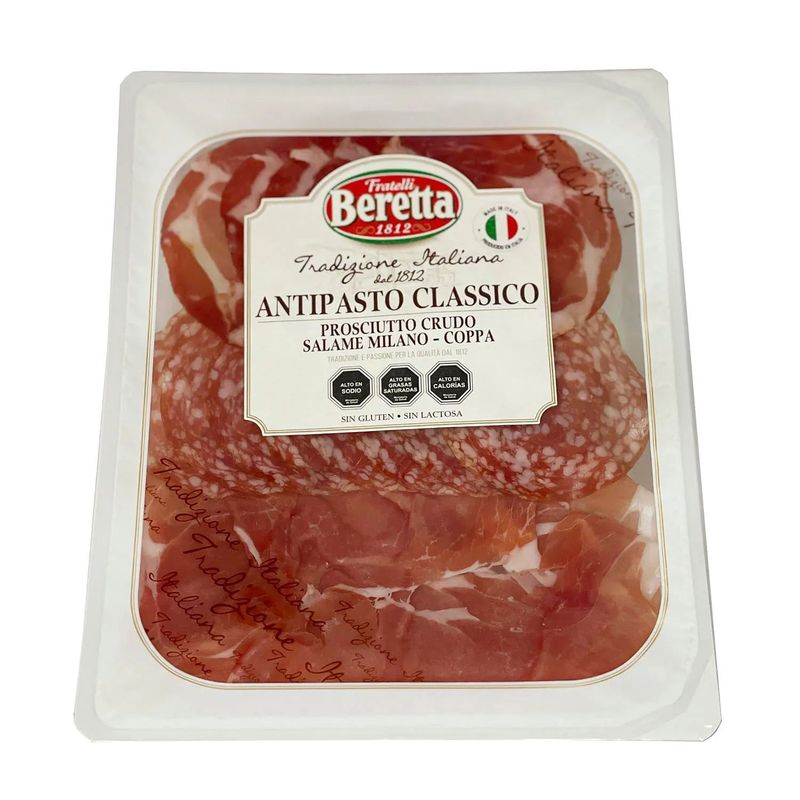 FRATELLI BERETTA - Surtido Antipasto Clásico Prosciutto, Coppa y Salame Fratelli Beretta 100 g