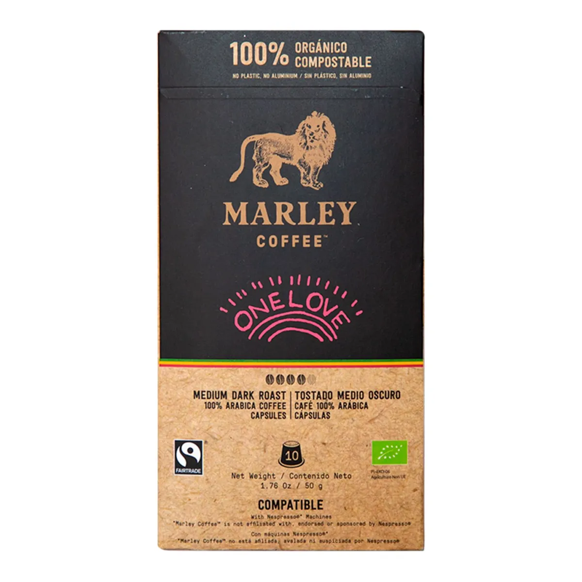MARLEY COFFEE - Cápsulas de Café Orgánico One Love