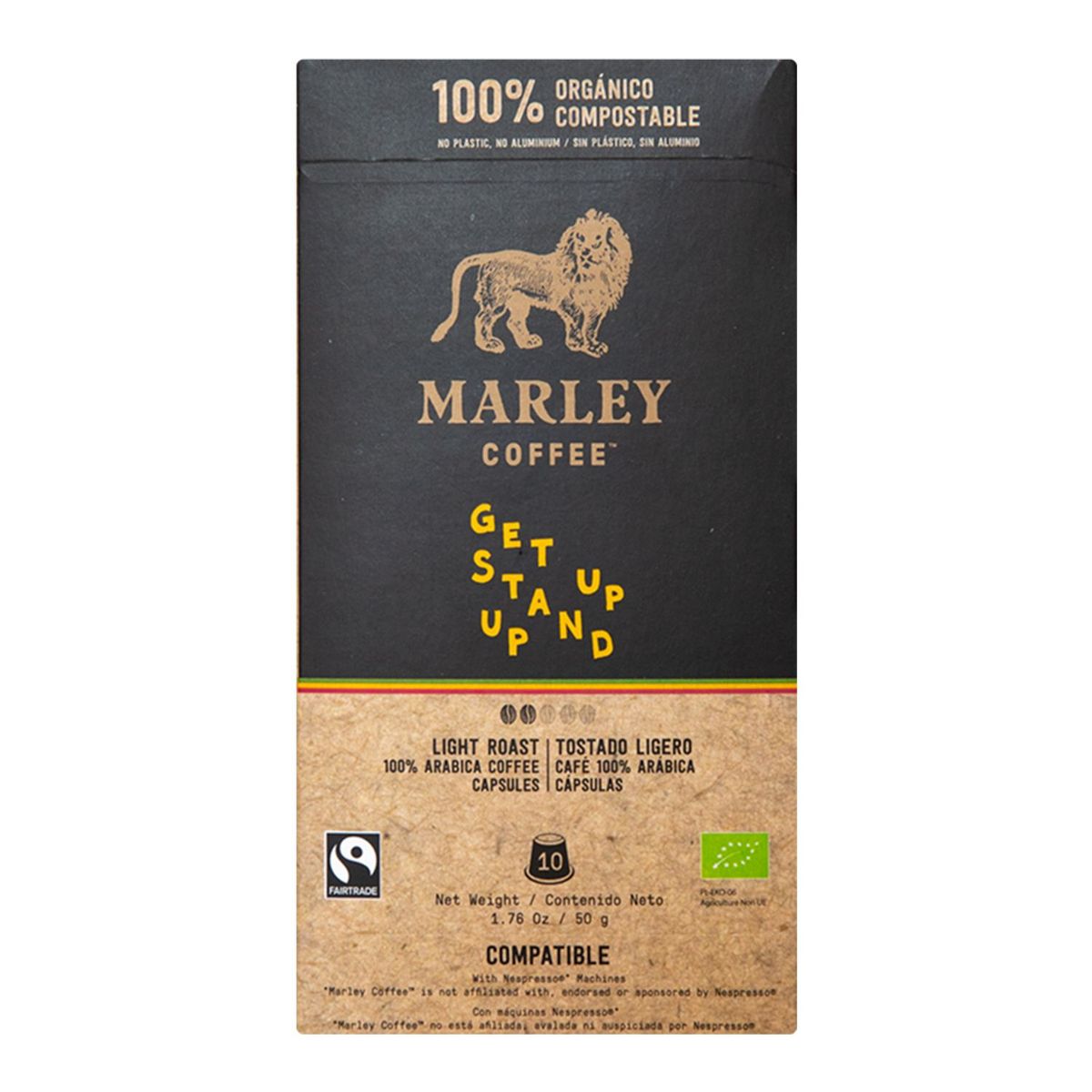MARLEY COFFEE - Cápsulas de Café Orgánico Get Up Stand Up