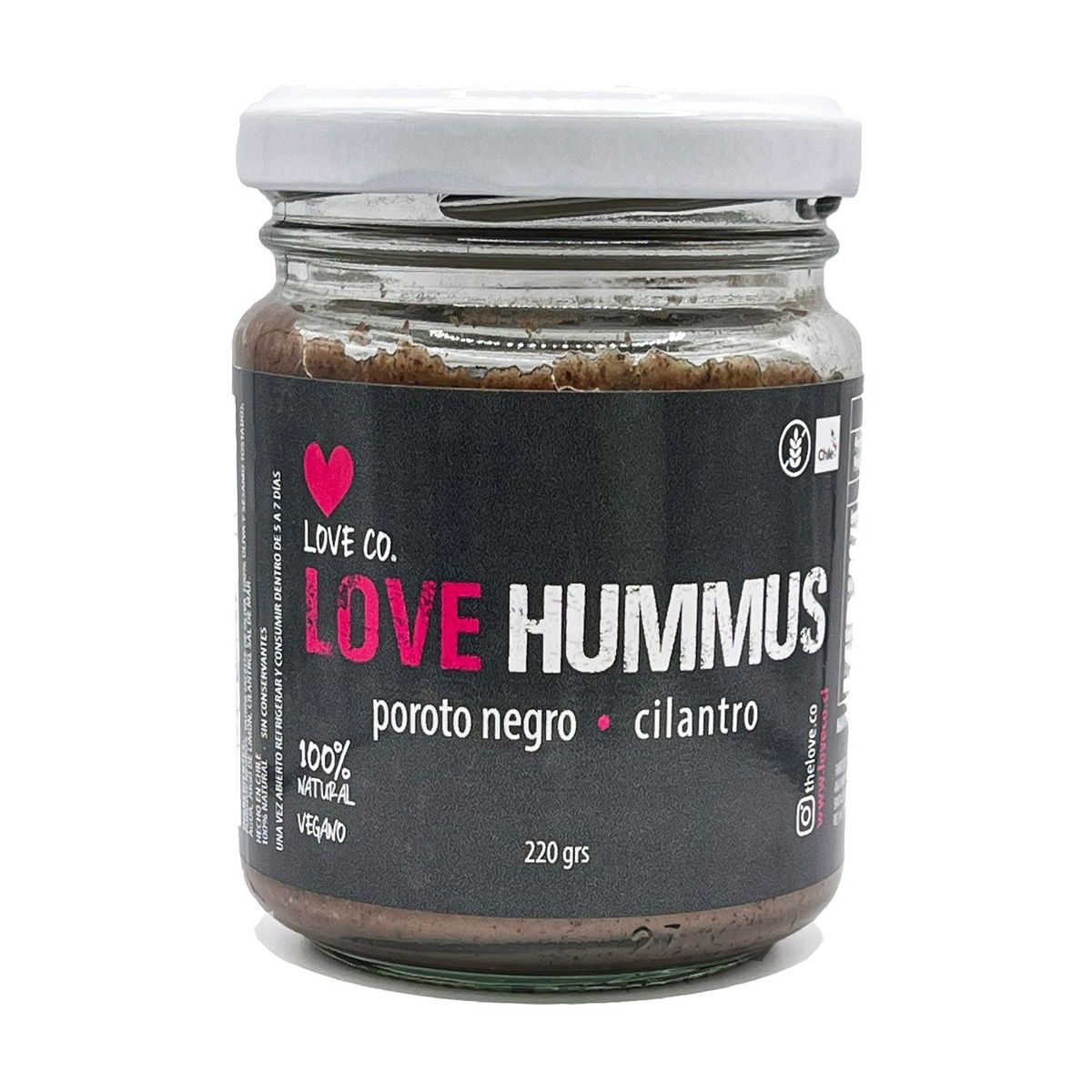 LOVE CO - Salsa Love Hummus Poroto Negro Cilantro Love Co 220 g