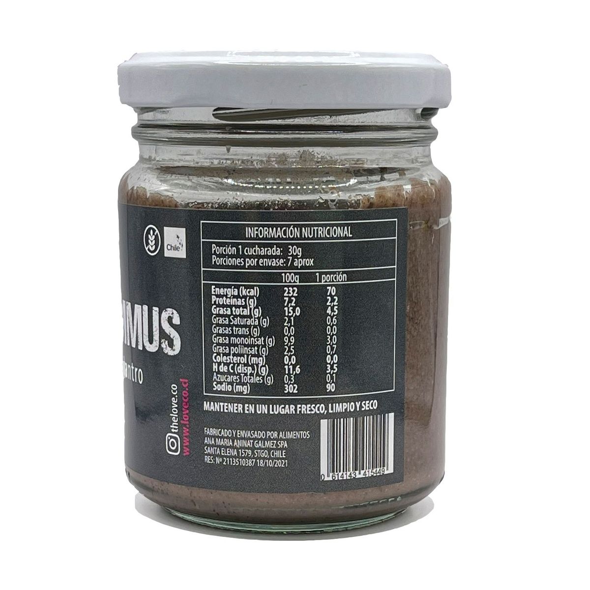 LOVE CO - Salsa Love Hummus Poroto Negro Cilantro Love Co 220 g