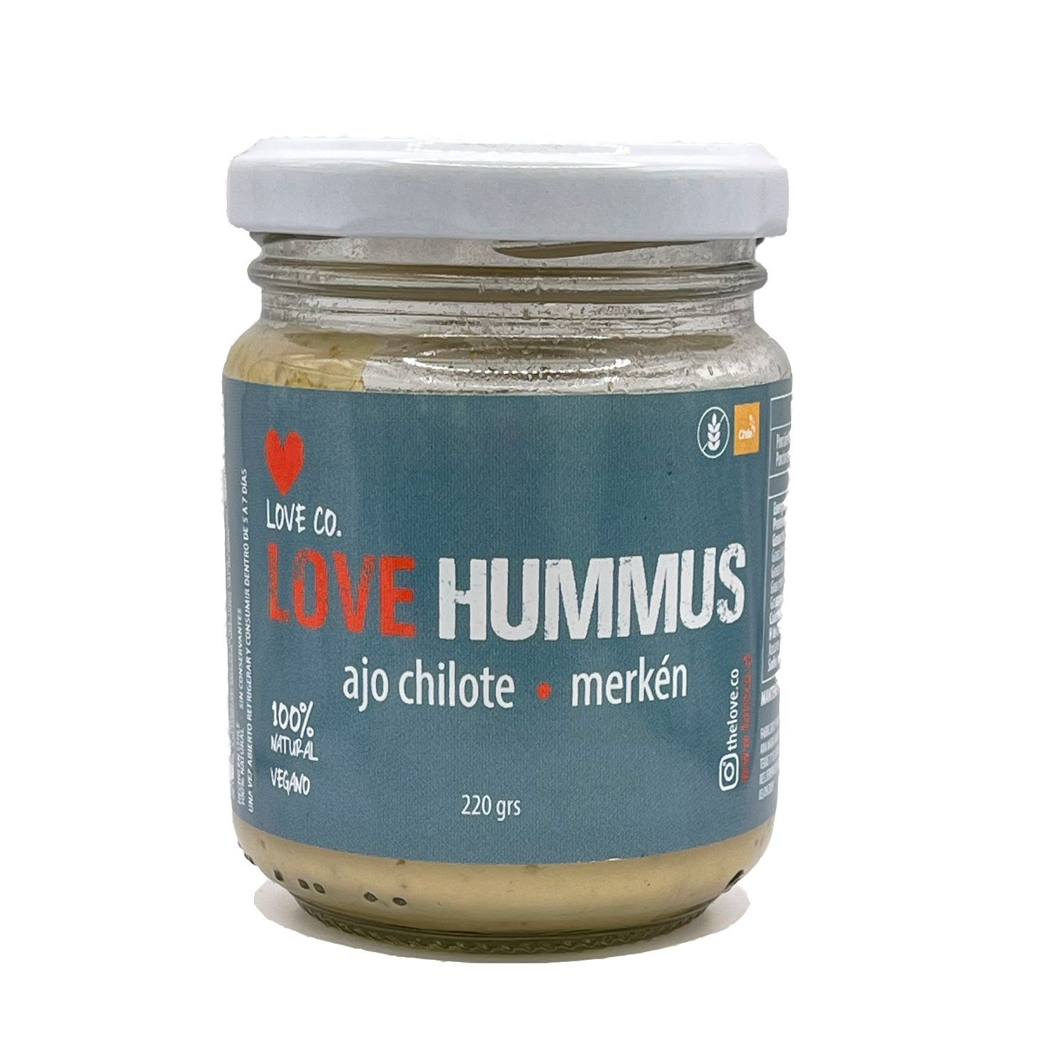 Salsa Love Hummus Ajo Chilote Merkén Love Co 220 g | Tottus Chile