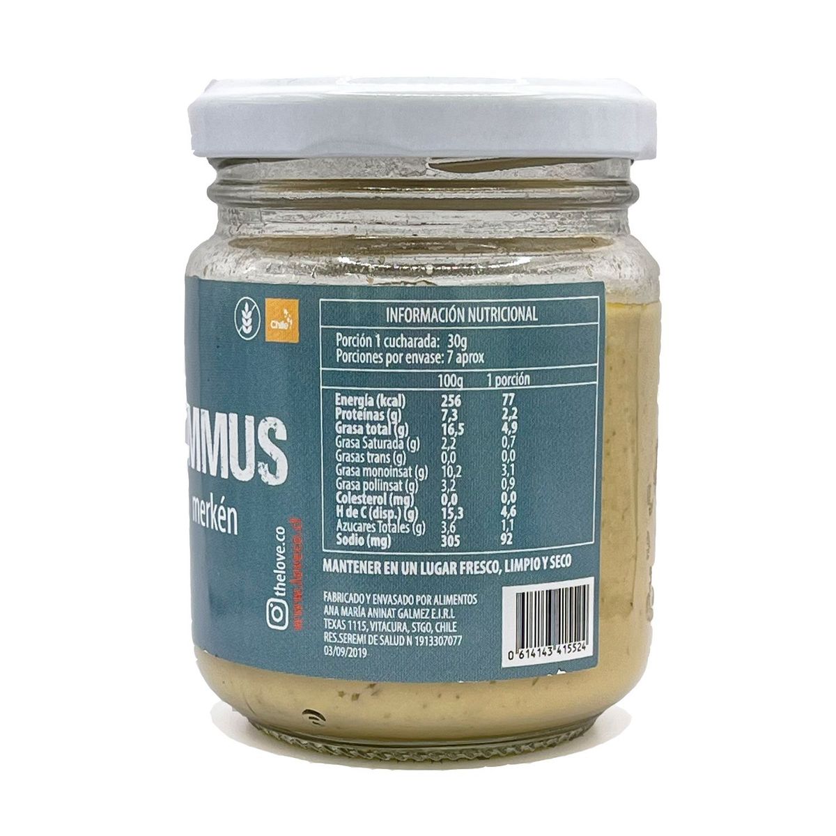 LOVE CO - Salsa Love Hummus Ajo Chilote Merkén Love Co 220 g
