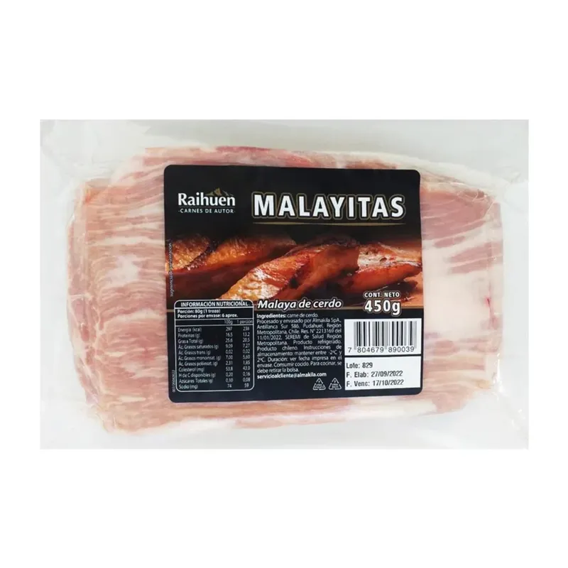 RAIHUEN - Malayita de Cerdo Refrigerada 450 Gr