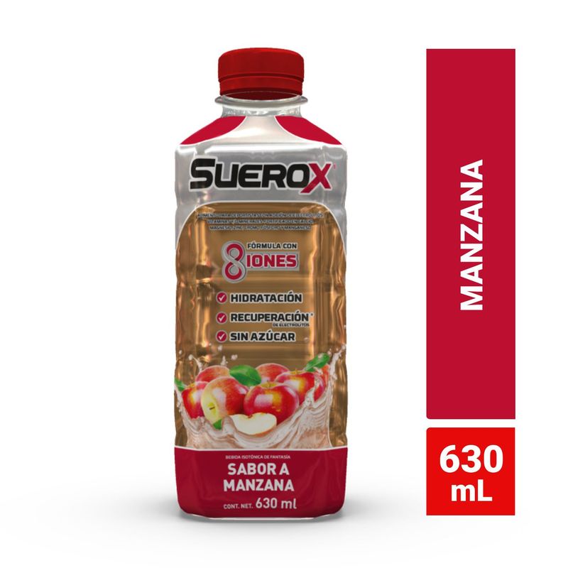 SUEROX - ISOTONICA MANZANA ZERO SUEROX 630ML