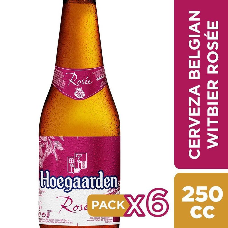 HOEGAARDEN - SIXPACK CERVEZA ROSEE HOEGAARDE 3 250 ML