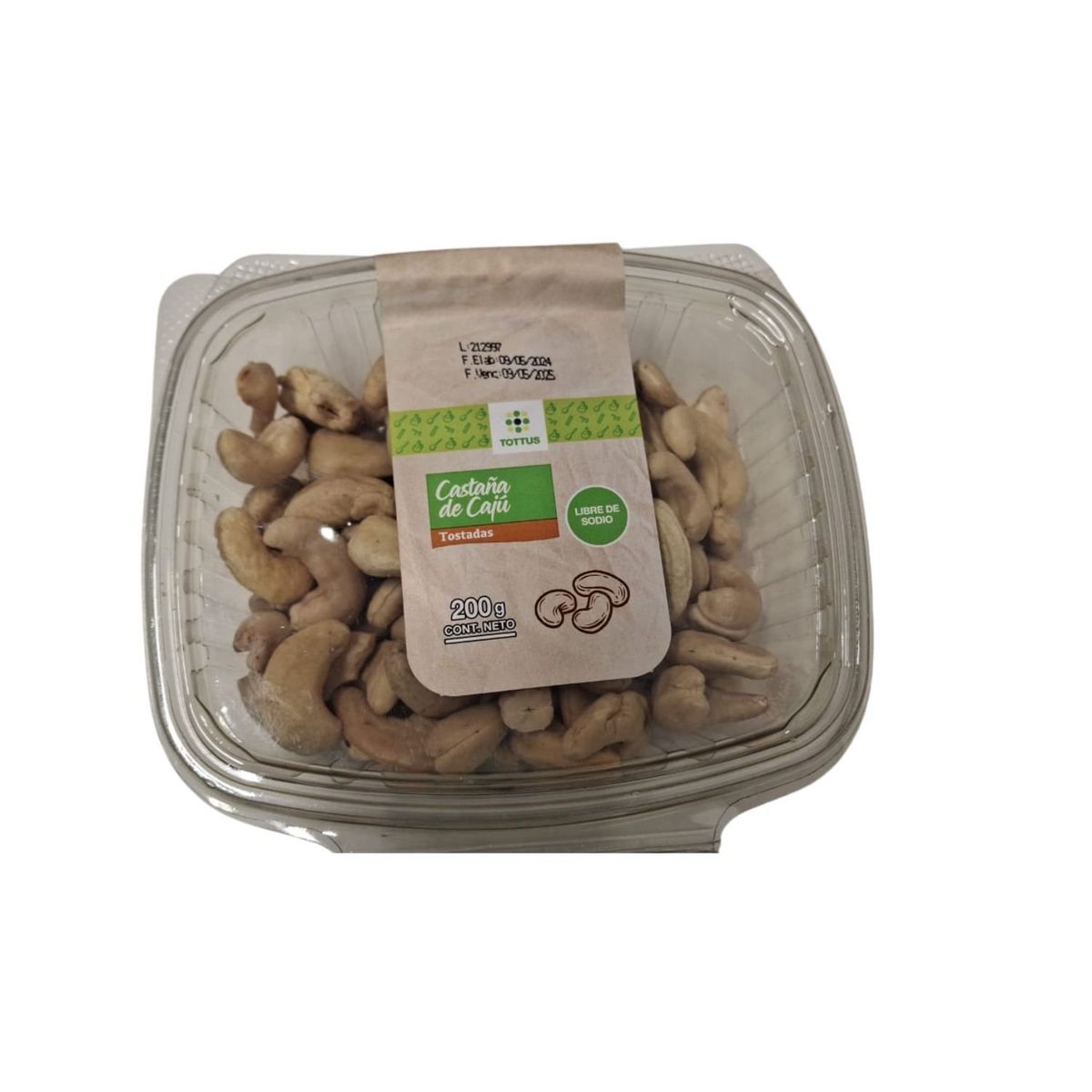 TOTTUS - Castañas de Cajú en Pote 200 g