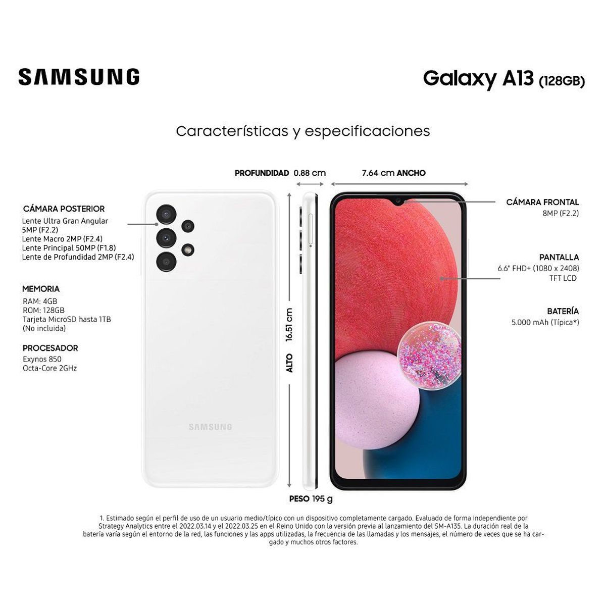 SAMSUNG - Smartphone Galaxy A13 128GB White