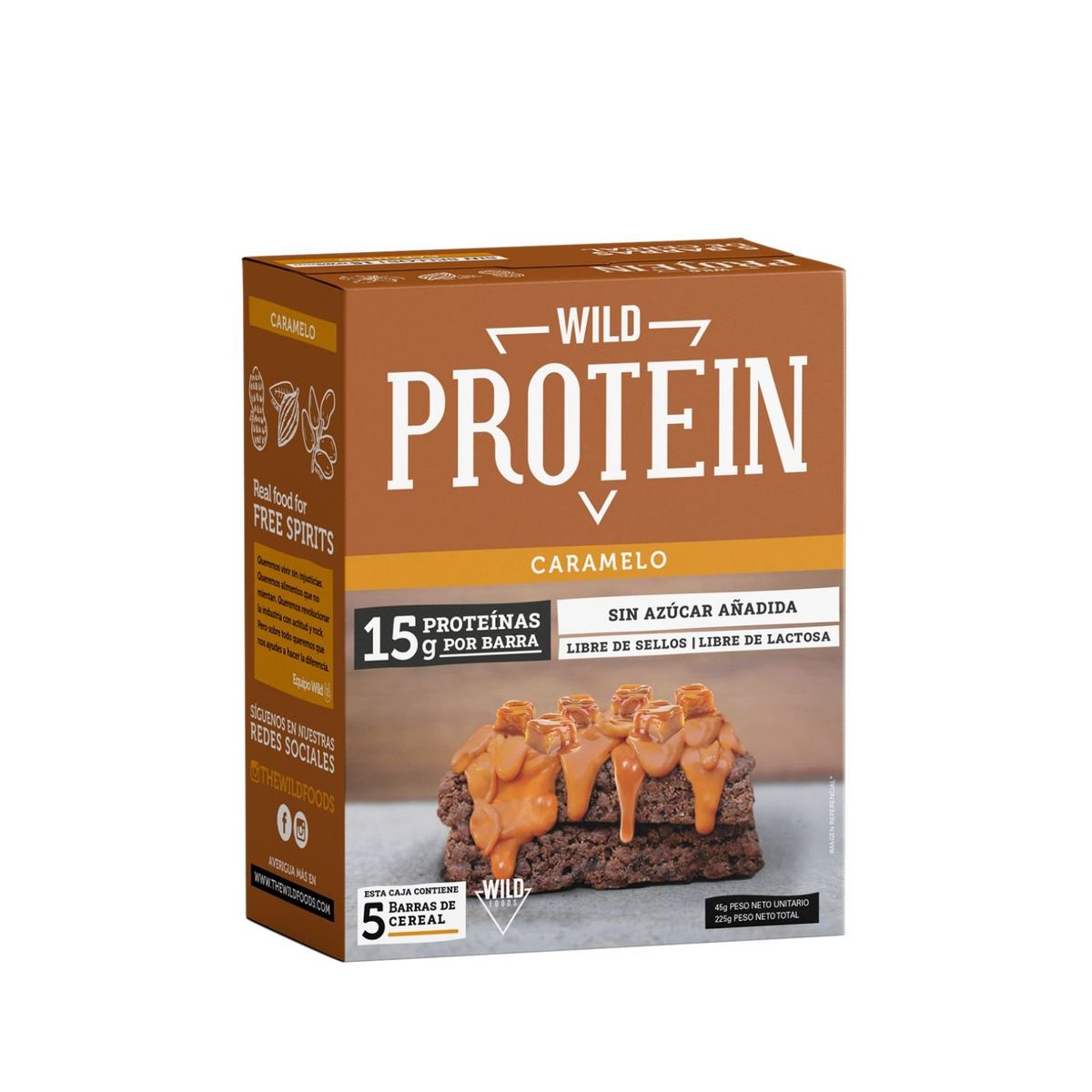 WILD PROTEIN - Barras de Proteínas Caramelo Wild Protein 5 Un