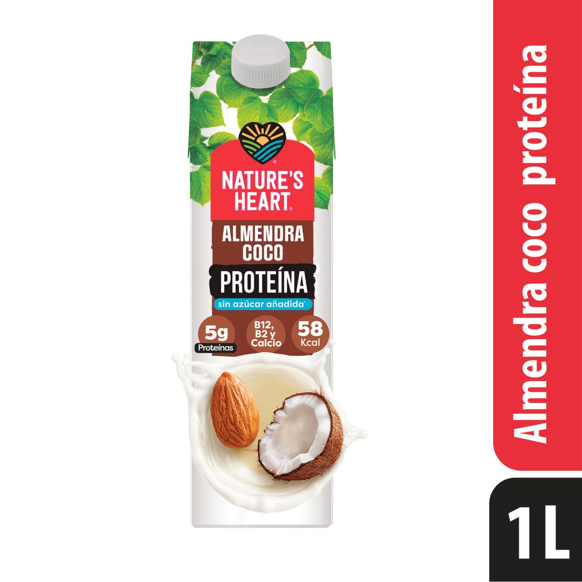 NATURE'S HEART - Bebida Vegetal Almendra y Coco Proteína