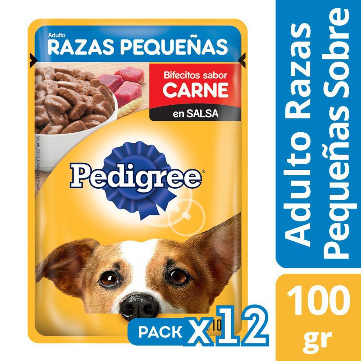 PEDIGREE - Alimento Perro en Sobre Sabor Carne Razas Pequeñas