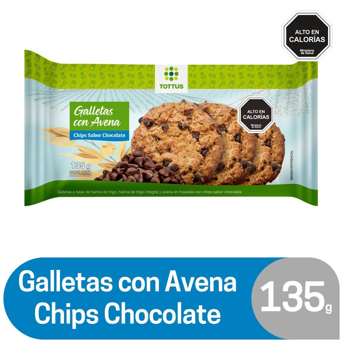 TOTTUS - Galleta de Avena Chips Chocolate