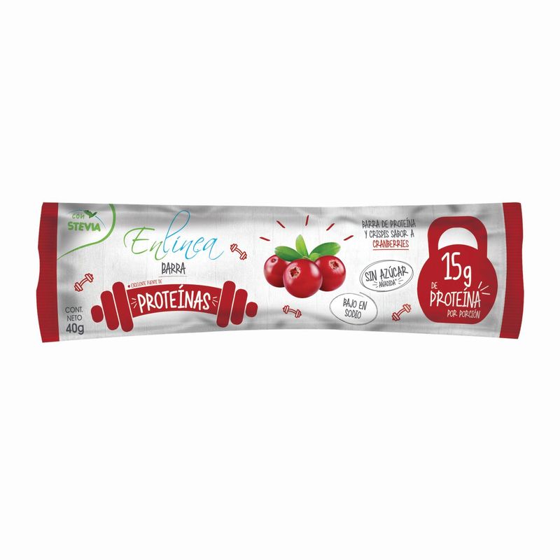 EN LINEA - Barra de Proteína Sabor Cranberries