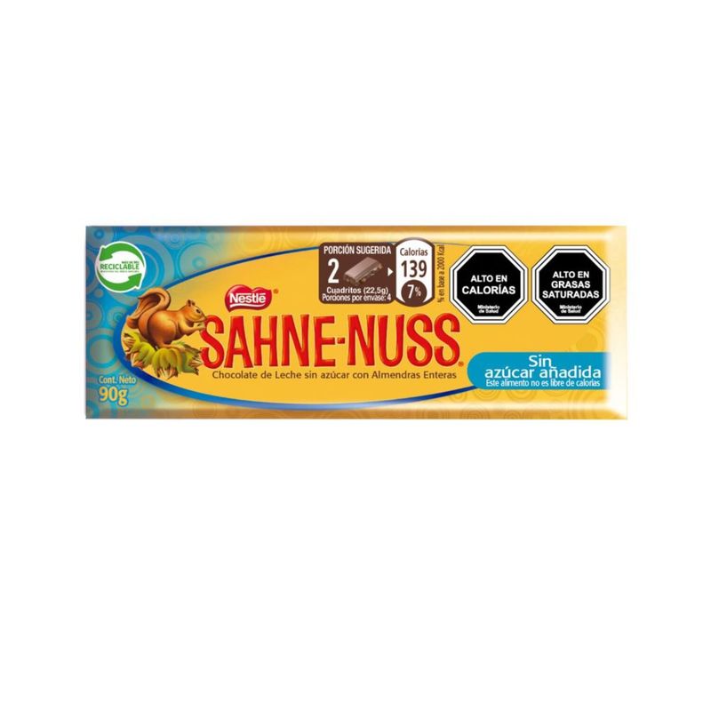 SAHNE NUSS - SHANE NUSS SIN AZUCAR 0.09 KL