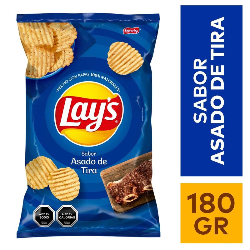 LAYS - PAPA BOLSA ASADO DE TIRA LAYS 180 UND