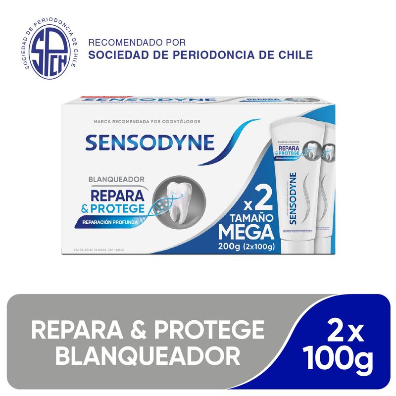SENSODYNE - Pack Cremas Dentales Sensodyne Repara&Protege Blanqueador 2 X 100 g