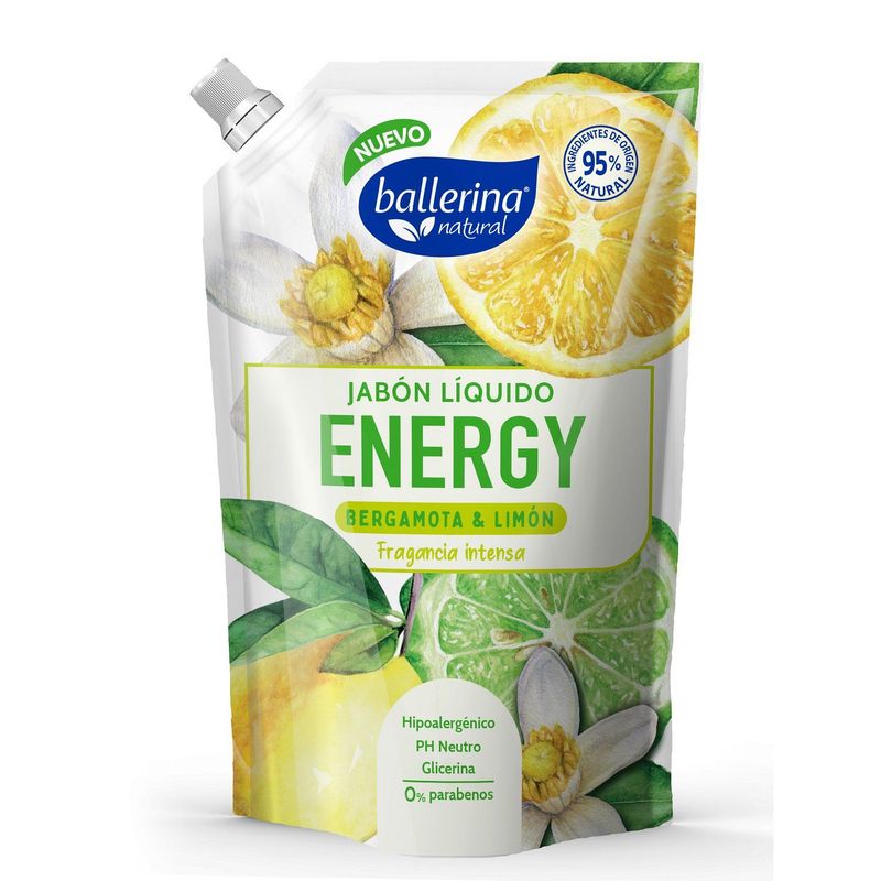 BALLERINA - Jabon Liquido Energy Bergamota y Limón