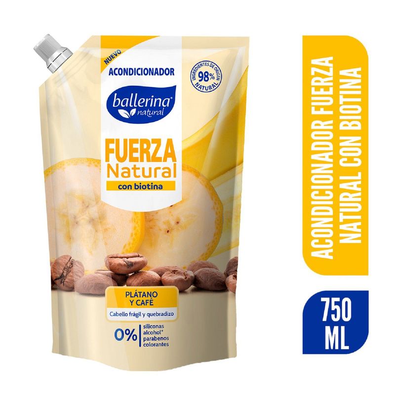 BALLERINA - Acondicionador Fuerza Natural Platano y Café