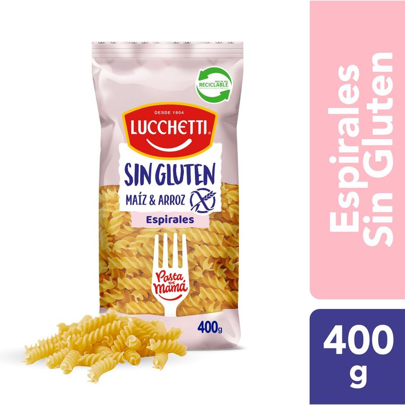 LUCCHETTI - PASTA SIN GLUTEN ESPIRAL LUCCHETTI UND