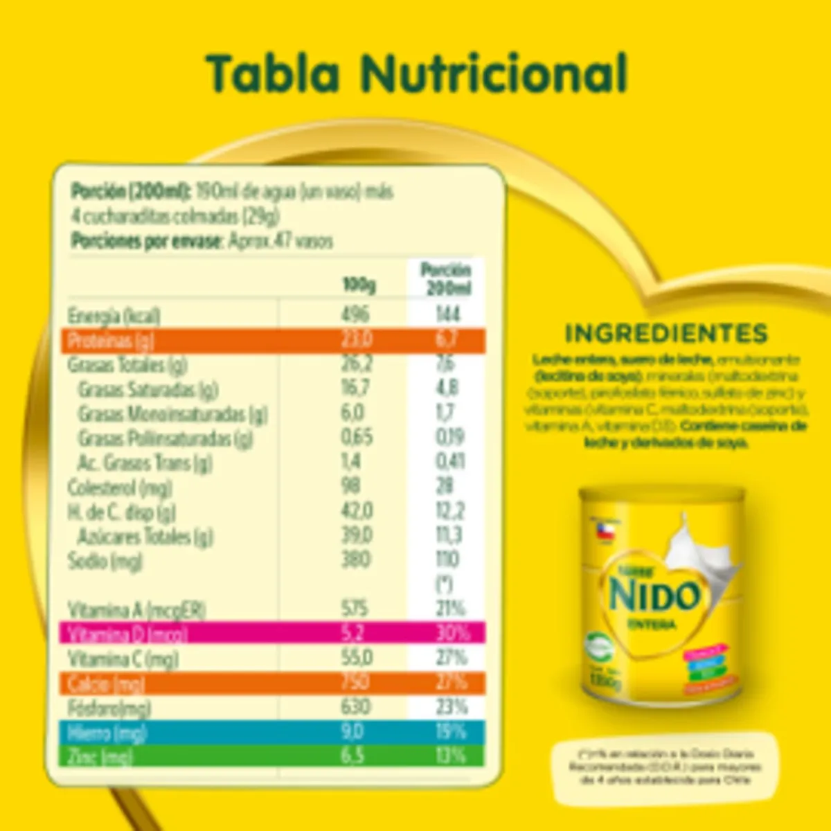 NIDO - Leche en Polvo Nido Entera 1350 g