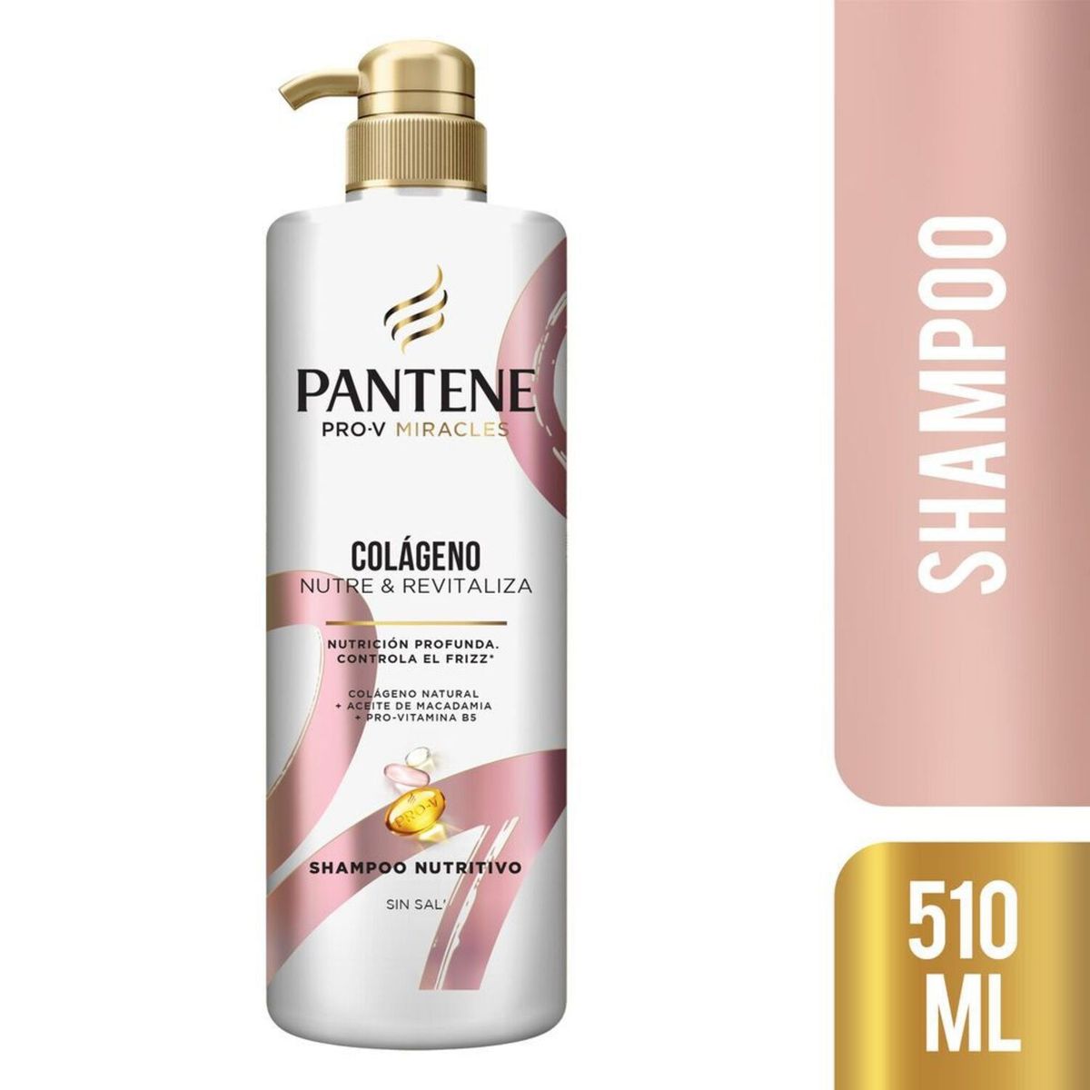 PANTENE - Shampoo Pantene Colágeno Biotina Miracles 510 ml