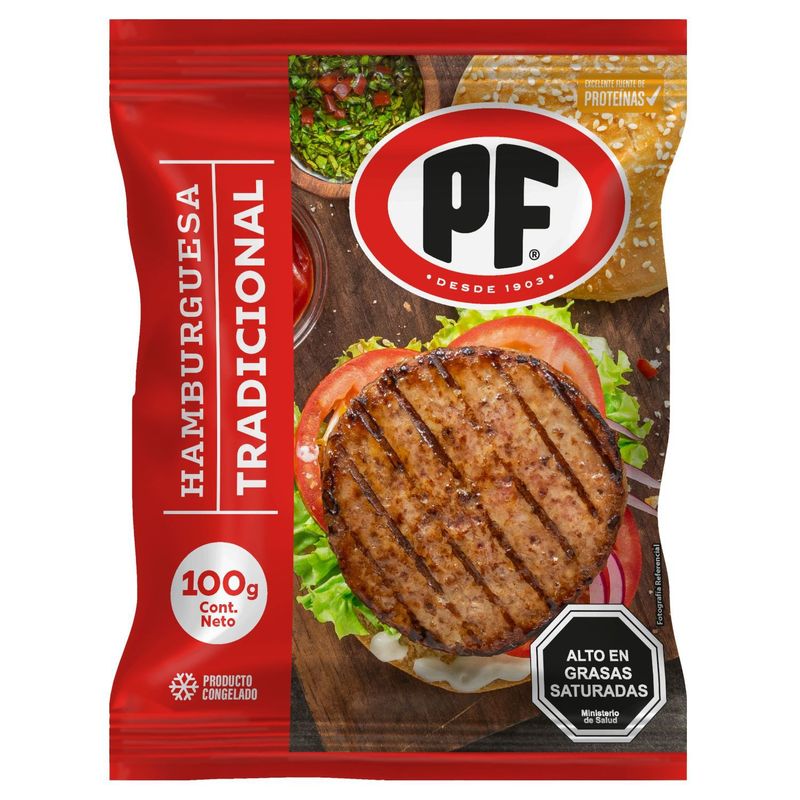 PF - Hamburguesa de Vacuno Tradicional PF 100 g