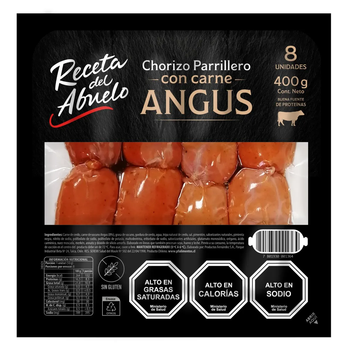 RECETA DEL ABUELO - Chorizo Angus Receta del Abuelo 400 g