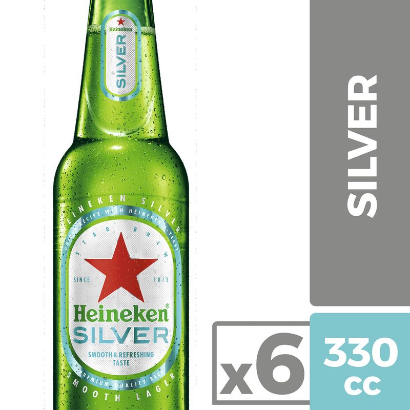 HEINEKEN - SIXPACK CERV SILVER HEINEKEN 4G 330 ML