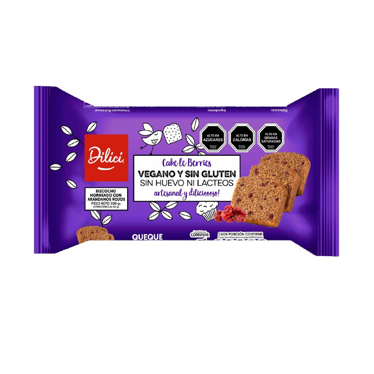 DILICI - QUEQUE LE BERRIES VEG. S/GLUT 300GR