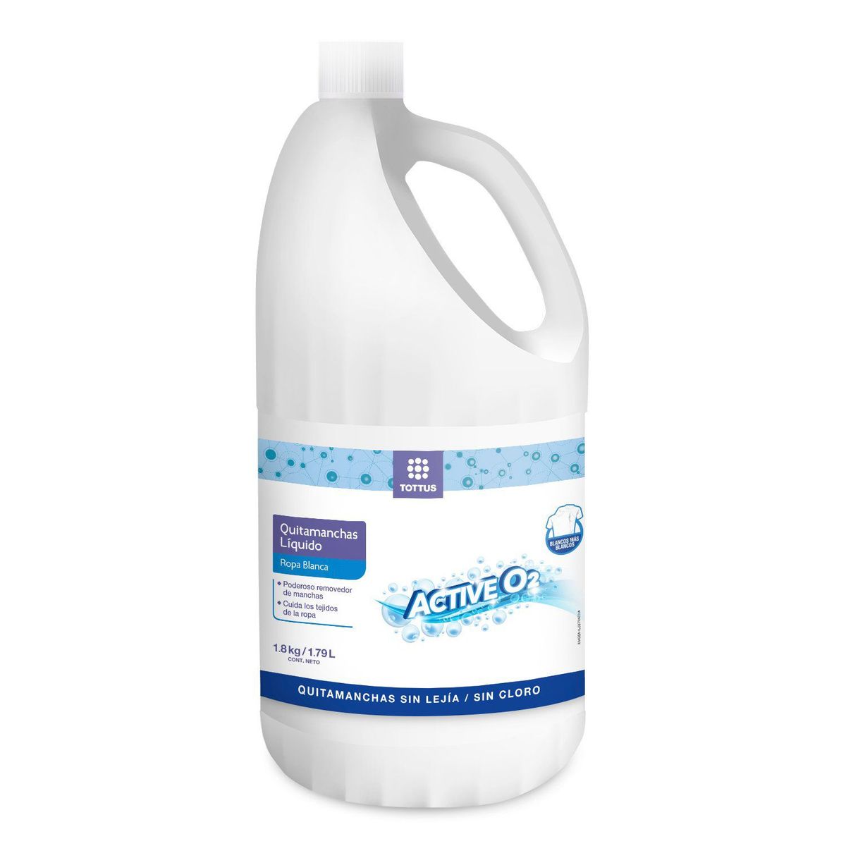 TOTTUS - Quitamanchas Active O2 Ropa Blanca Tottus 1.8 lt
