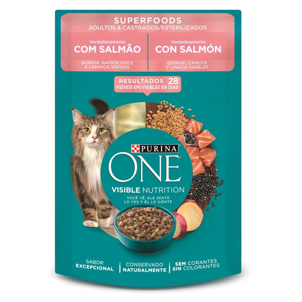 PURINA ONE - Alimento Húmedo para Gato Adultos y Esterilizados Superfoods