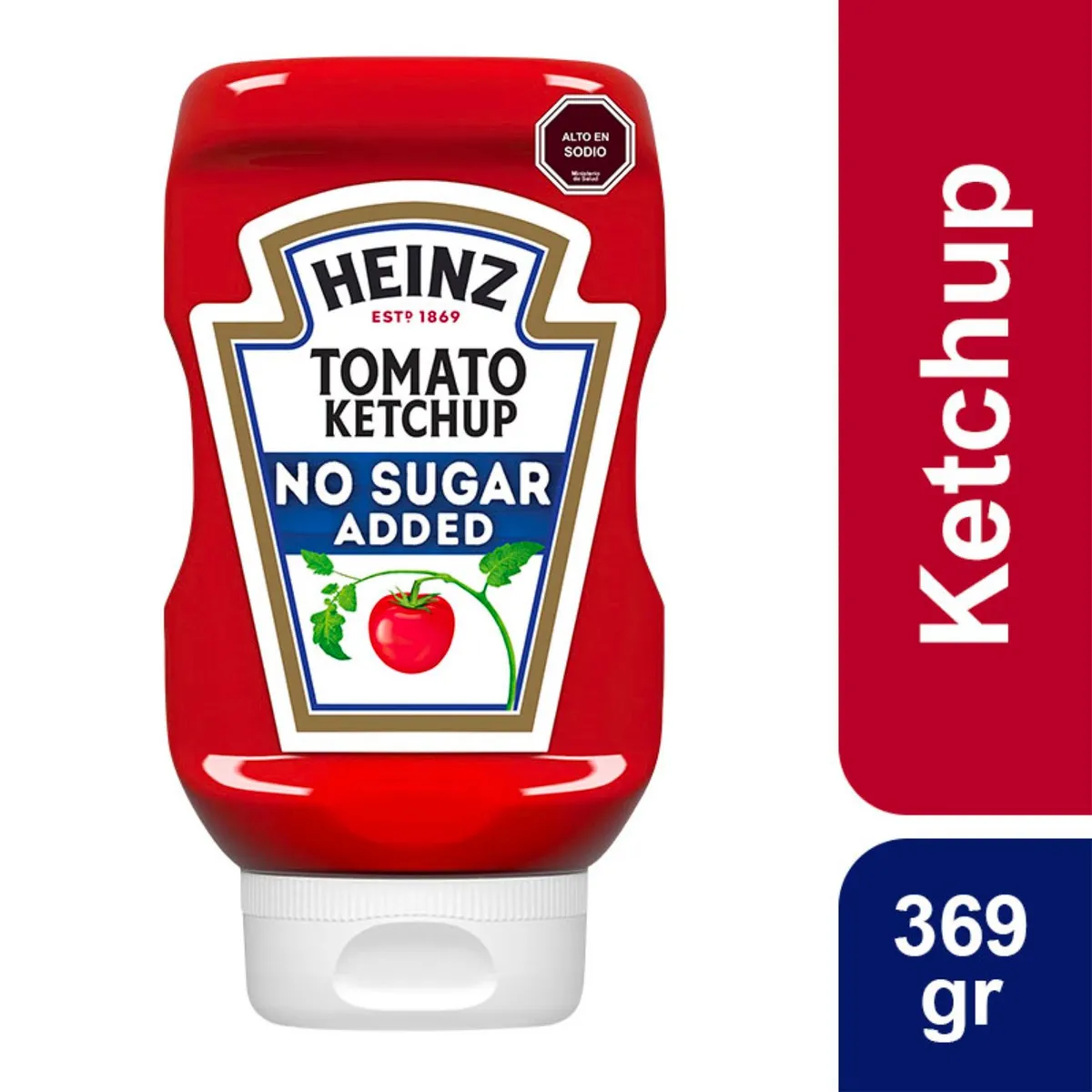HEINZ - Ketchup Reducido en Azúcar No Sugar Added Squeeze