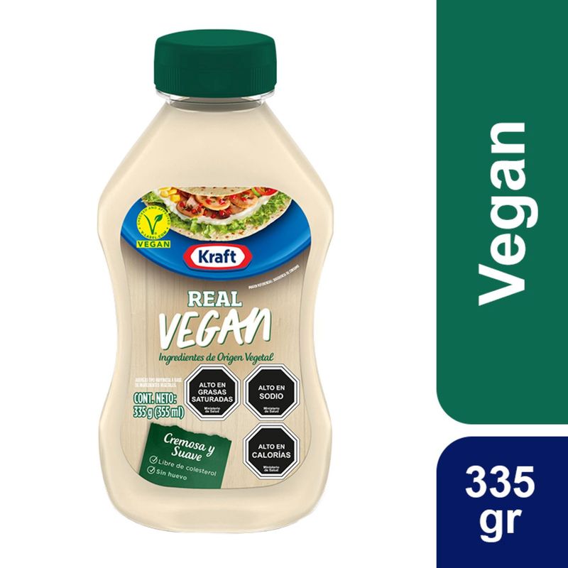 KRAFT - MAYONESA VEGANA SQUEEZE KRAFT 335GR