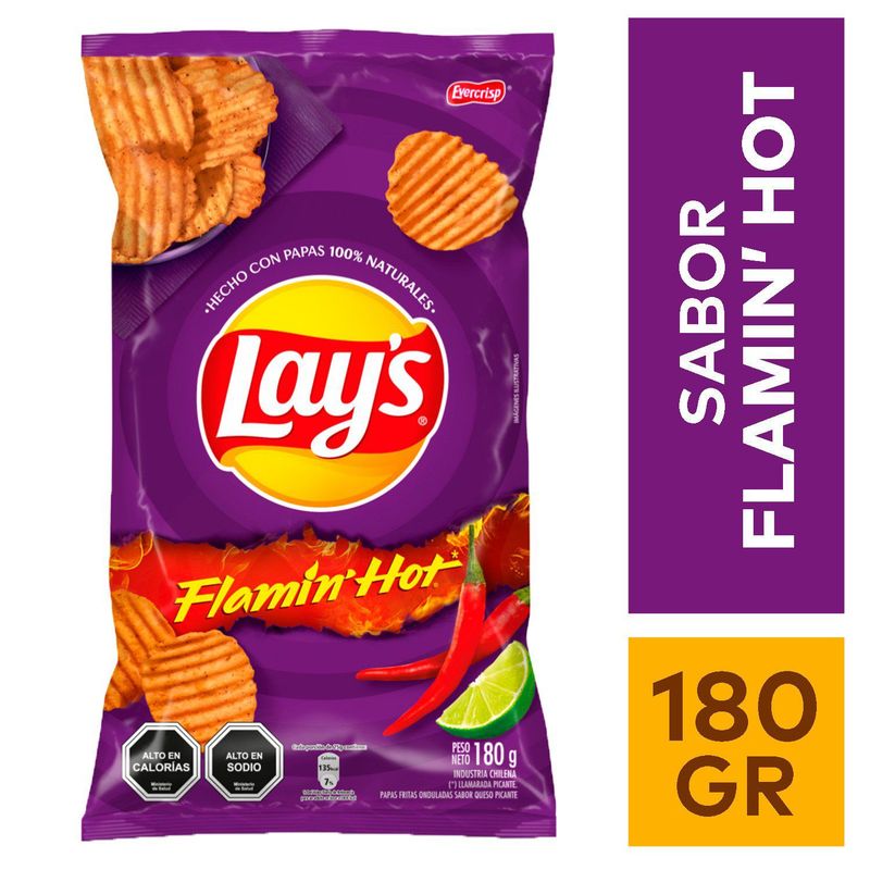 LAYS - PAPA BOLSA FLAMIN HOT LAYS 180GR