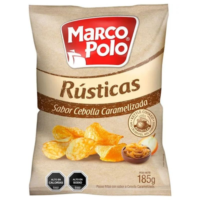MARCO POLO - Papas Fritas Rústicas Sabor Cebolla Caramelizada