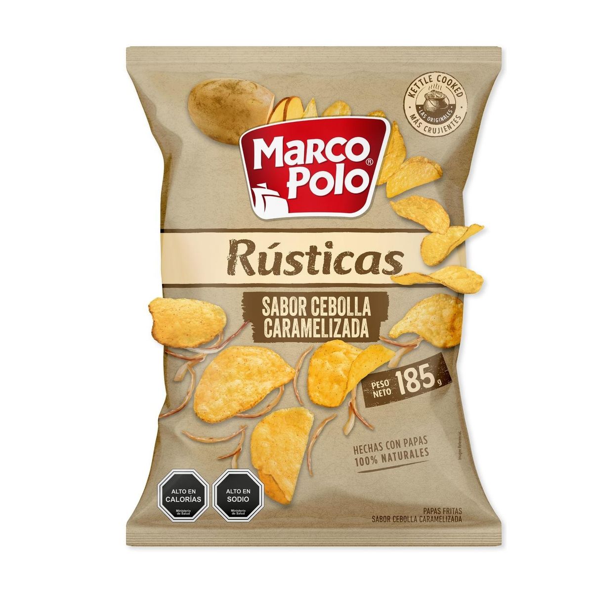 MARCO POLO - Papas Fritas Rústicas Sabor Cebolla Caramelizada