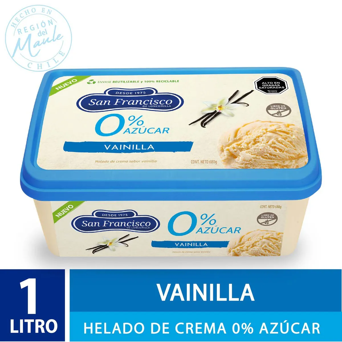 SAN FRANCISCO - HELADOS 0 VAINILLA 1LT SAN FCO 1LT