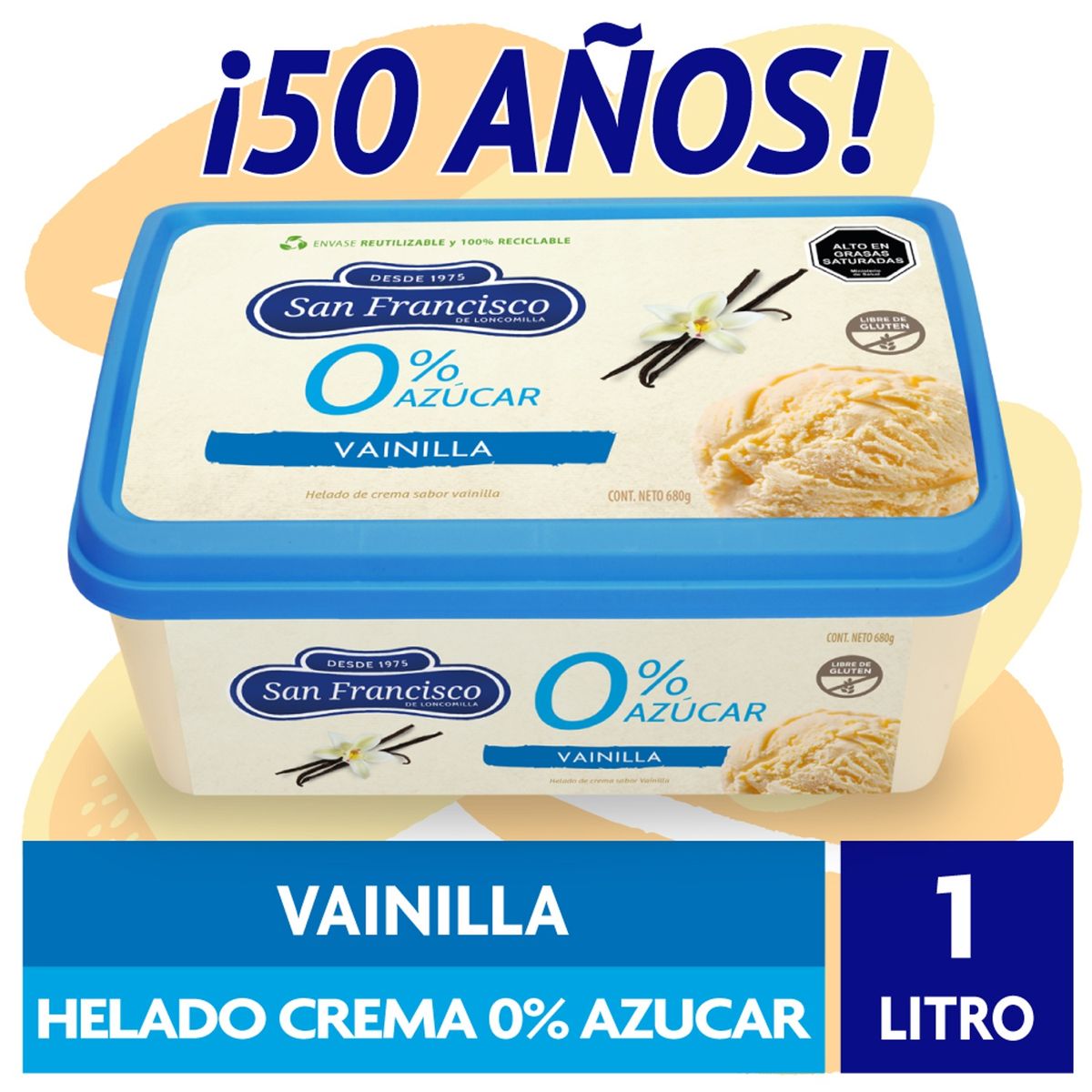 SAN FRANCISCO - HELADOS 0 VAINILLA 1LT SAN FCO 1LT
